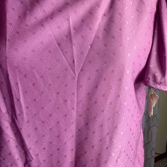 Vintage Lilac Flutter Sleeve Dress Size 12 - Picture 2 of 7